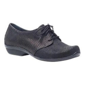 Dansko Olive Lace Up Oxford Black Snake